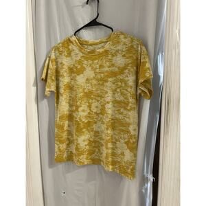 Title 9 Yellow Floral Ravine Short Sleeve Tee Sz Xs Outdoor